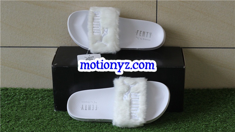 Puma Leadcat Fenty Fur Slide White